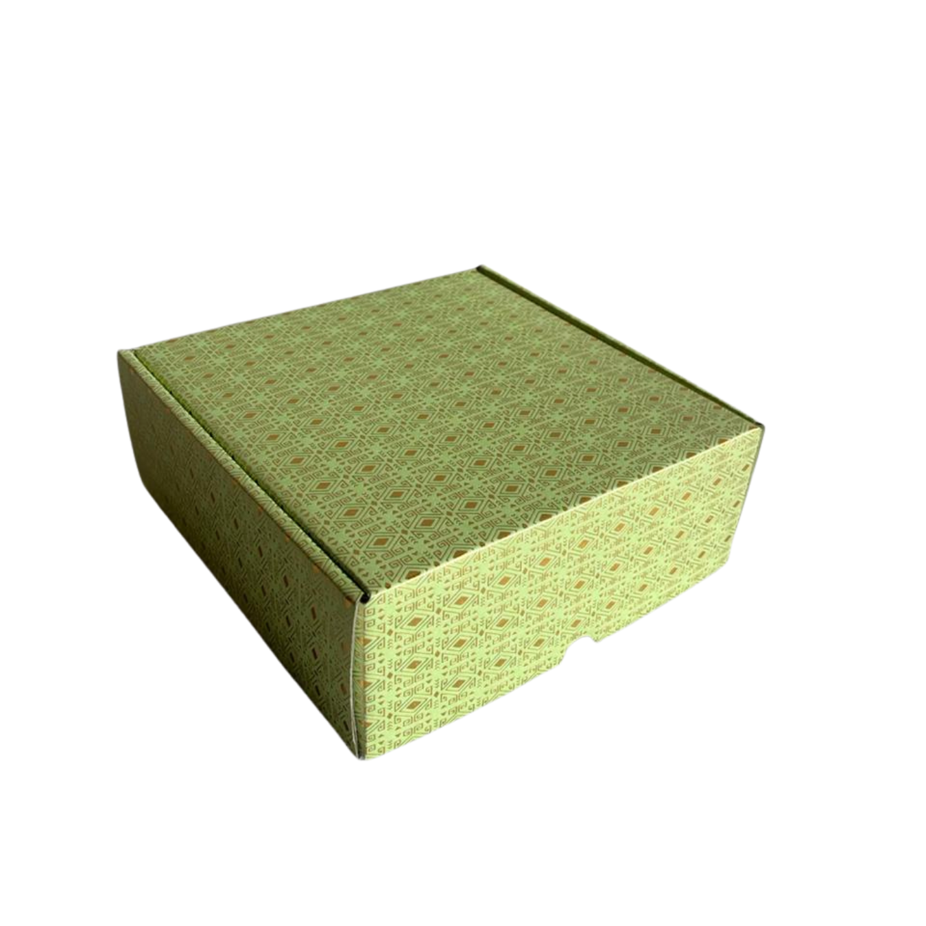 Corrugated Mailer Hamper Box | 9.5x9x3.5 Inch | Metallic Gold Foil Design