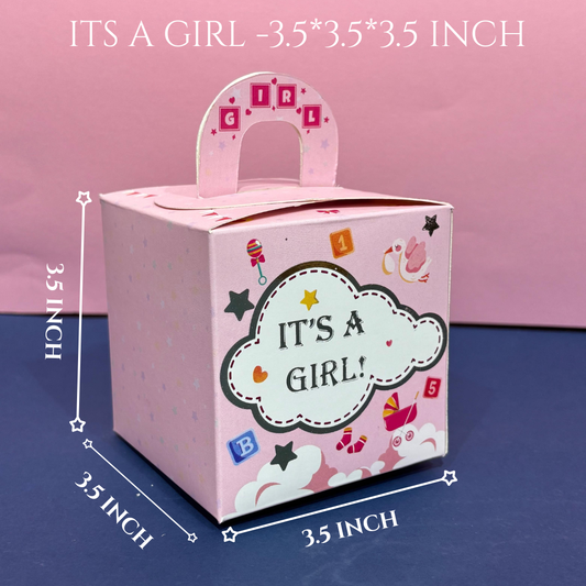 1 Jar Box | Its a Boy and Its a Girl Handle Window Box| 3.5x3.5x3.5 inch