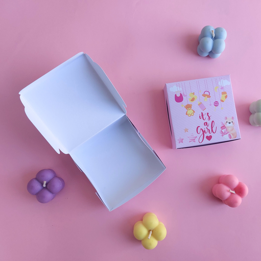 Premium "Its a Girl" Paper Folding Boxes – 4 Cavity & Without Cavity