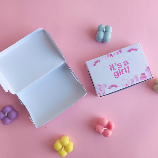 Premium "Its a Girl" Paper Folding Boxes – 6 Cavity & Without Cavity