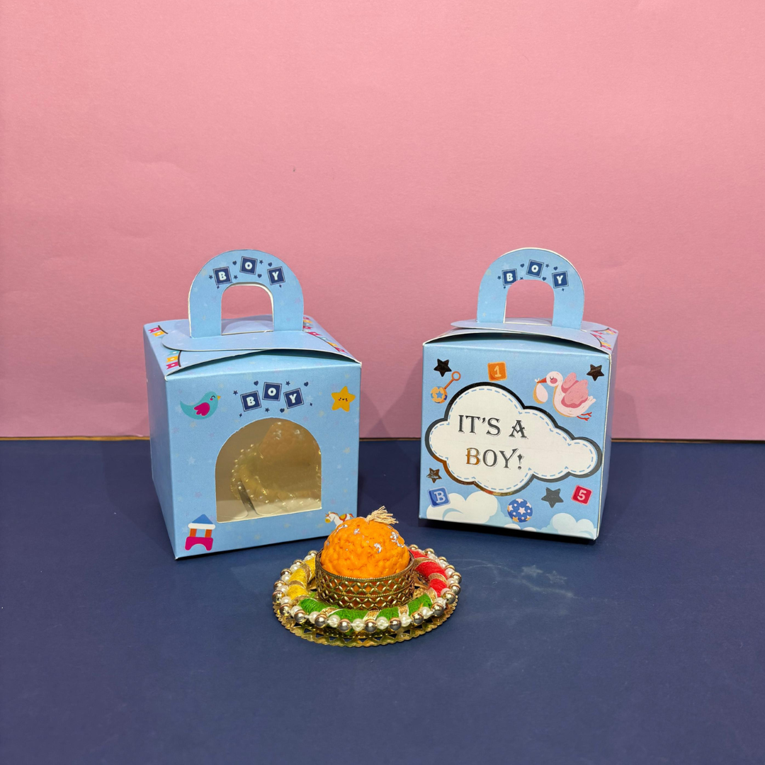 1 Jar Box | Its a Boy and Its a Girl Handle Window Box| 3.5x3.5x3.5 inch