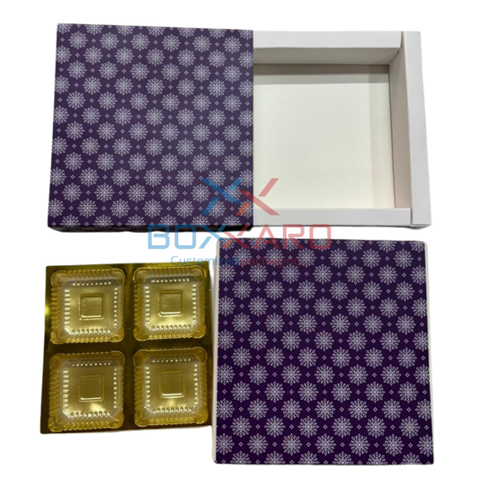 4 Cavity Slider Chocolate Box with Cavity (20 Pieces )