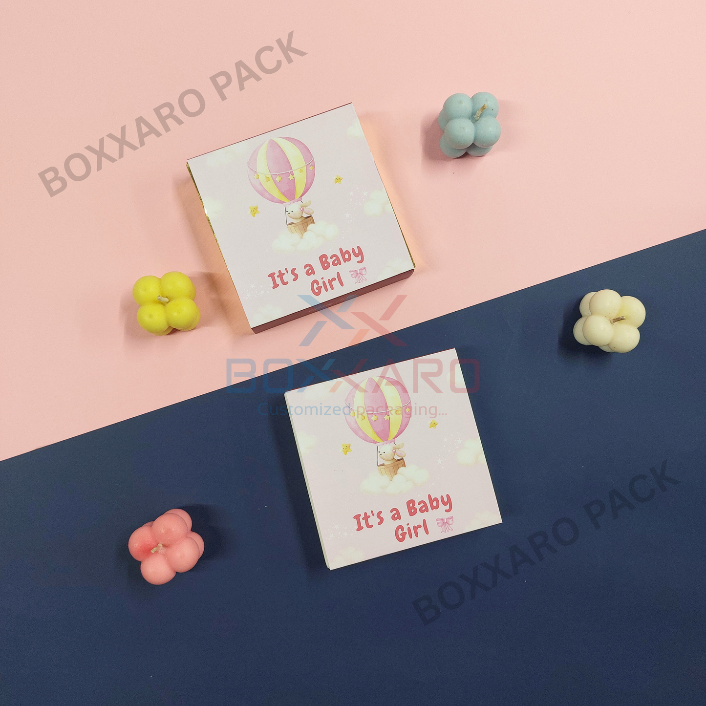 Its a Girl Slider Paper Foldable Boxes | 4 Cavity