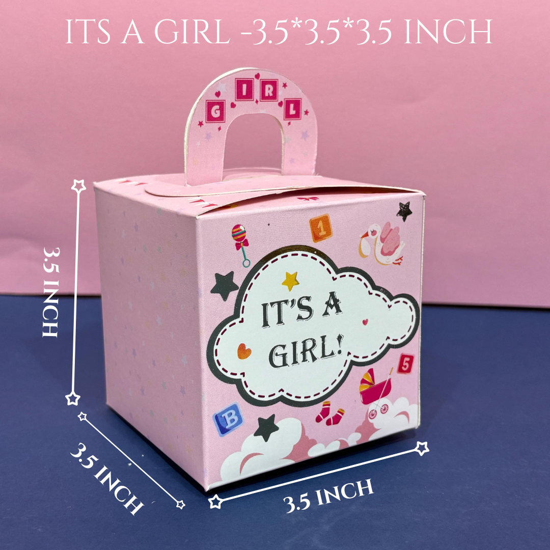 1 Jar Box | Its a Boy and Its a Girl Handle Window Box| 3.5x3.5x3.5 inch