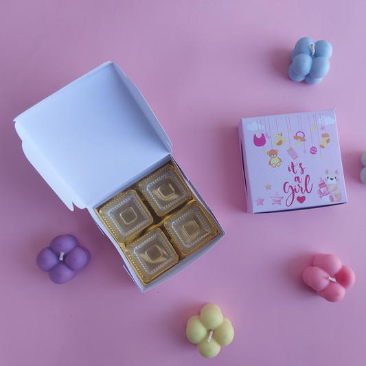 Premium "Its a Girl" Paper Folding Boxes – 4 Cavity & Without Cavity