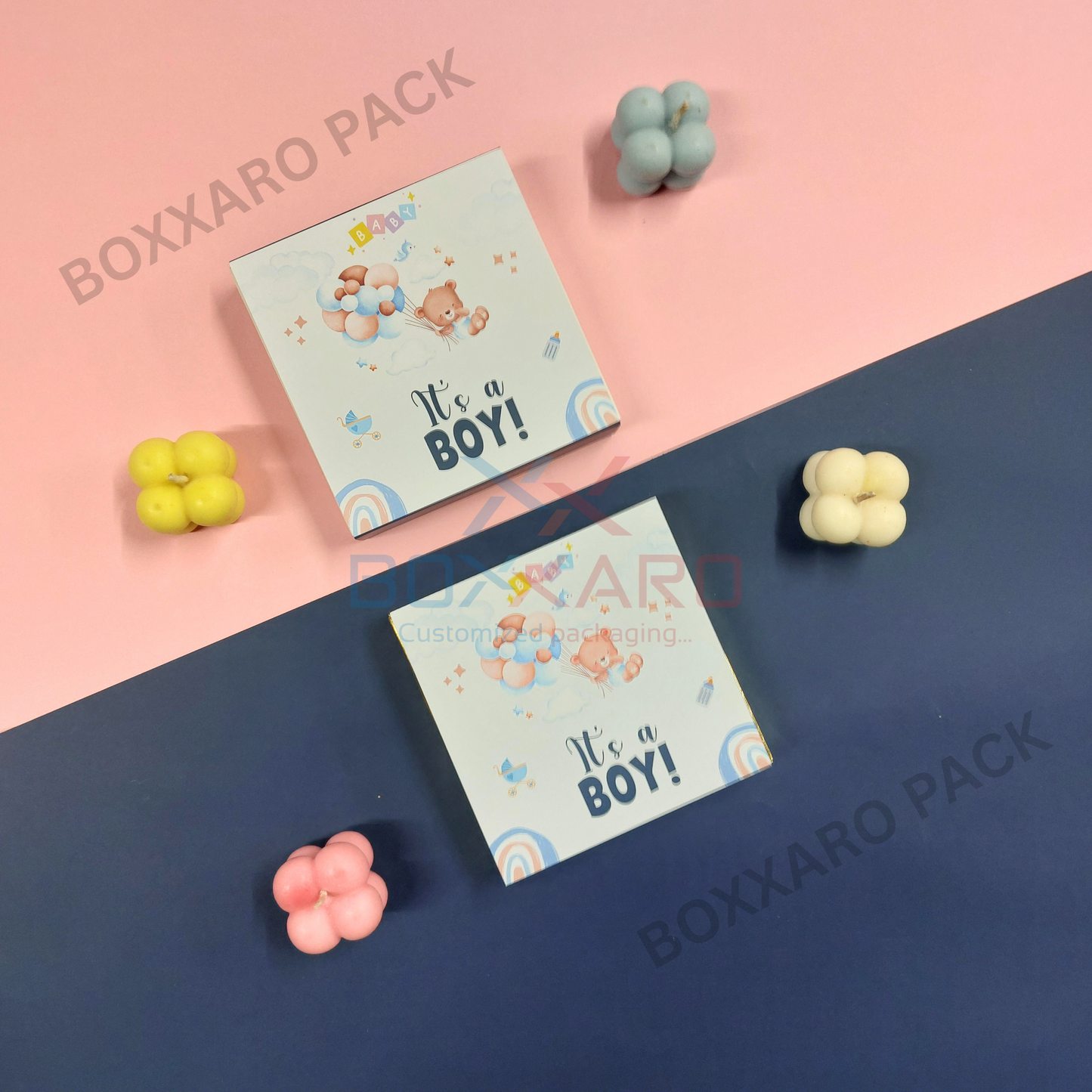 Its a Boy Slider Paper Foldable Boxes – 4 Cavity