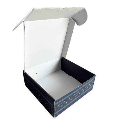 9.5X9X3.5 Inch Corrugated Hamper Mailer Box | Peacock Design | Pack of 10
