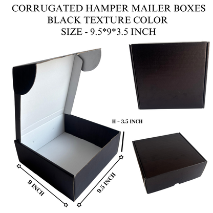 9.5X9X3.5 Inch Corrugated Hamper Mailer Box | Texture Design | Pack of 10
