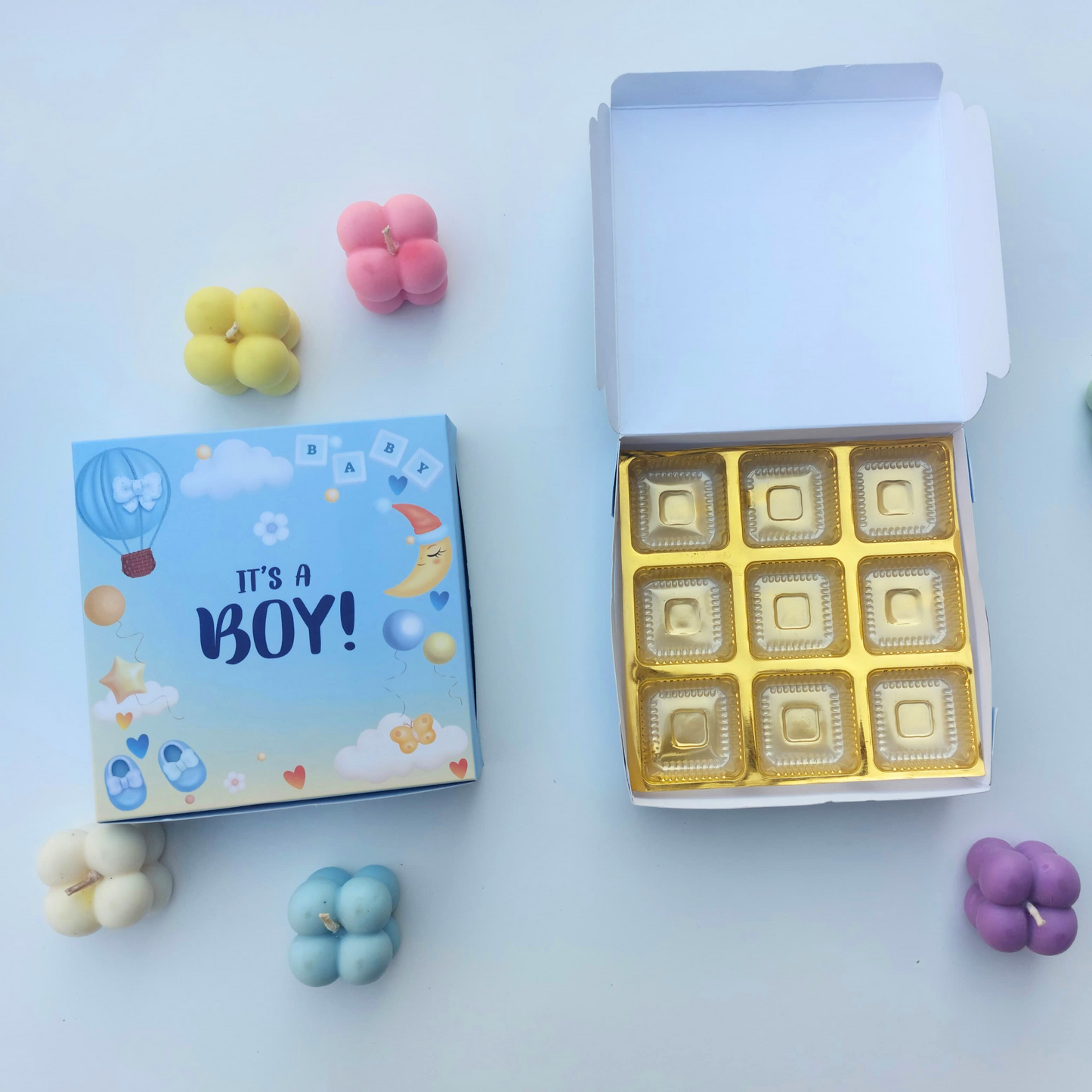 Premium "Its a Boy" Paper Folding Boxes – 9 Cavity & Without Cavity